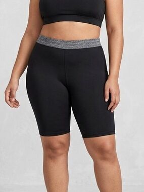 😍SHOW SPECIAL ATHLETIC WORKS Black Stretch Bicycle Athletic Shorts XL 11”